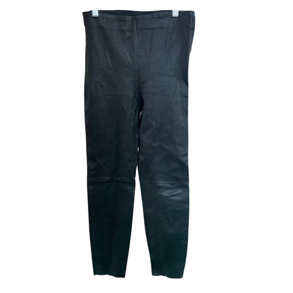 Zara Black Faux Leather Stretch Leggings Size Small (looks like real leather)